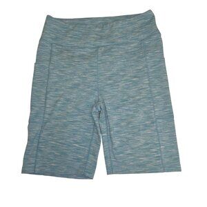 J.Crew Womens Mid-Rise Blue Heathered Stretch Knit Shorts M 3902